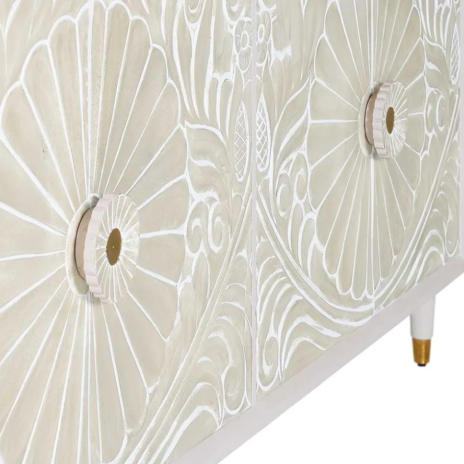 Sale Wohnen Vintage Design Sideboard aus Mango Massivholz - Triboot