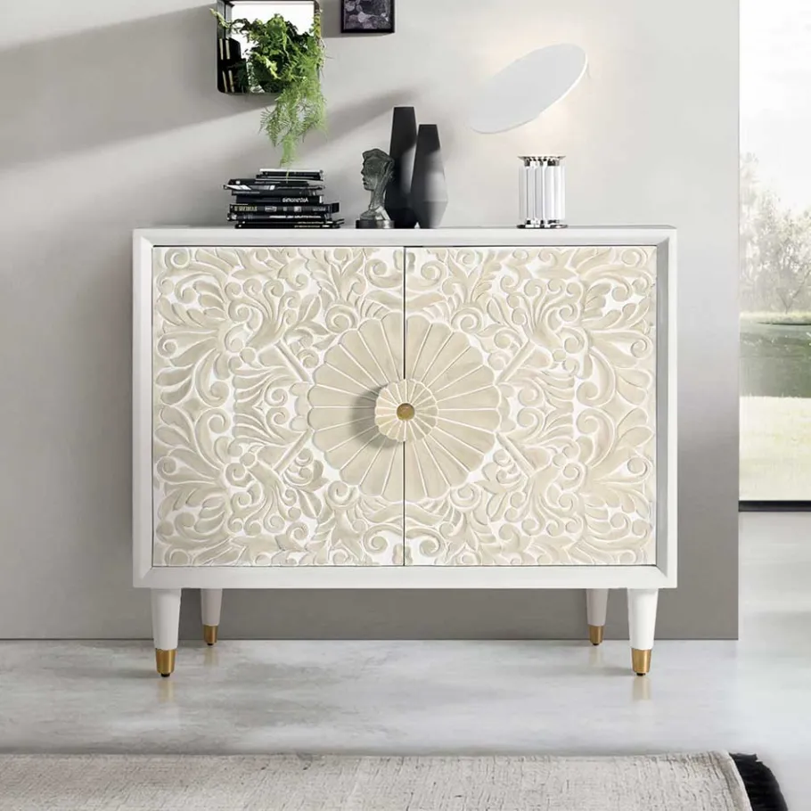 Best Wohnen Vintage Design Türenkommode aus Mango Massivholz - Triboot