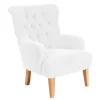 Best Wohnen Vintage Designsessel in Creme und Buche - Ardit