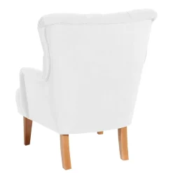 Best Wohnen Vintage Designsessel in Creme und Buche - Ardit