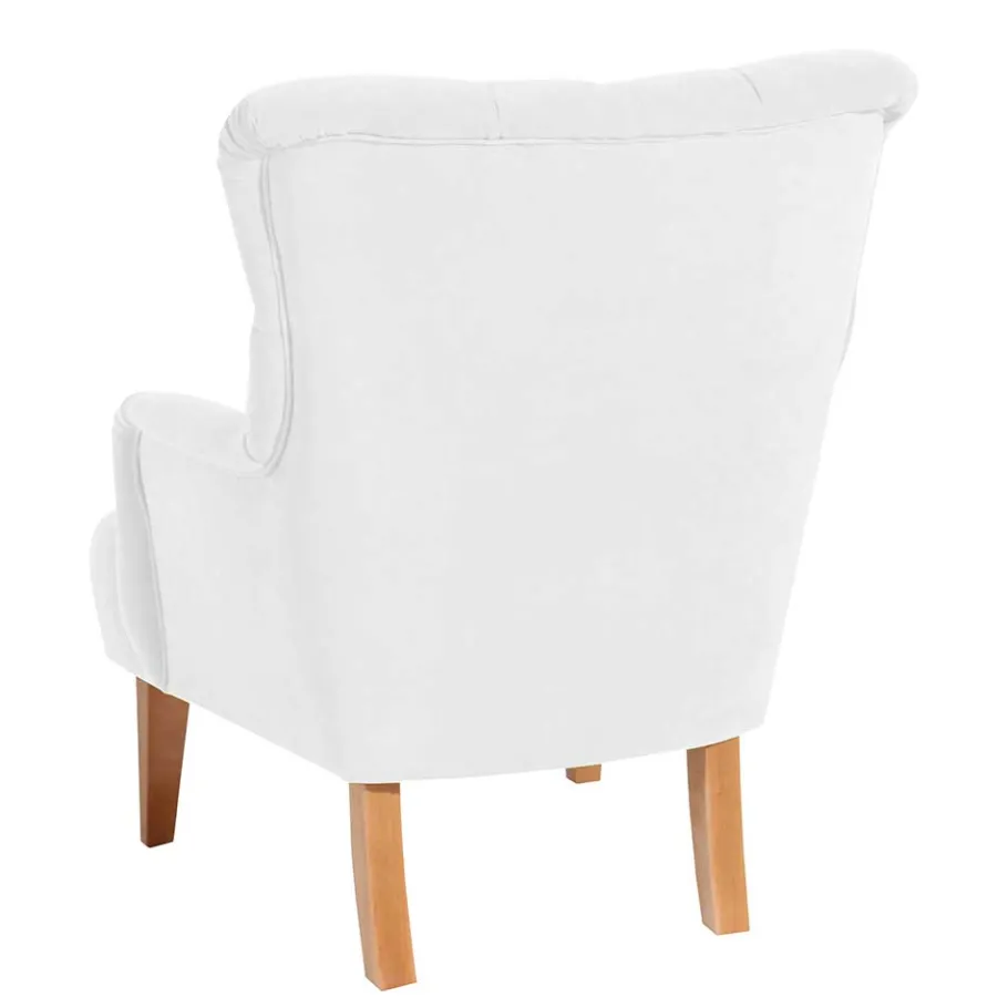Best Wohnen Vintage Designsessel in Creme und Buche - Ardit