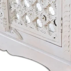 Hot Wohnen Vintage Garderobenschrank in White Wash Holz - Toscana