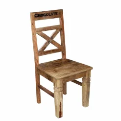 Online Wohnen Vintage Holzstuhl Set Indri rustikaler Charme (2er Set)