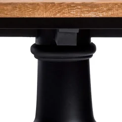 Discount Wohnen Vintage Landhaus Esszimmertisch in Teak & Schwarz - Niovan