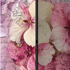 Best Wohnen Vintage Leinwand Paravent mit Blumen Motiv - Crabira
