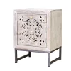 Best Wohnen Vintage Nachtschrank aus Mangoholz White Wash - Fudorus