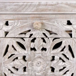 Best Wohnen Vintage Nachtschrank aus Mangoholz White Wash - Fudorus