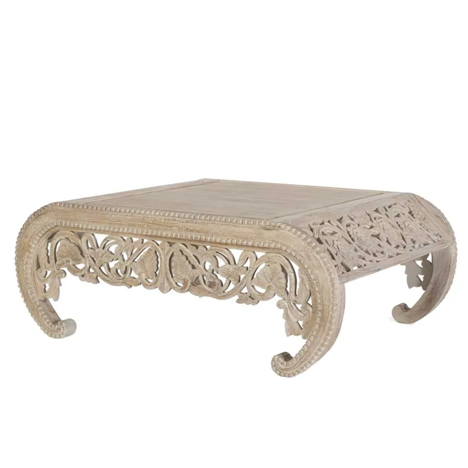Best Wohnen Vintage Opiumtisch in Mangoholz White Wash - Hovalta