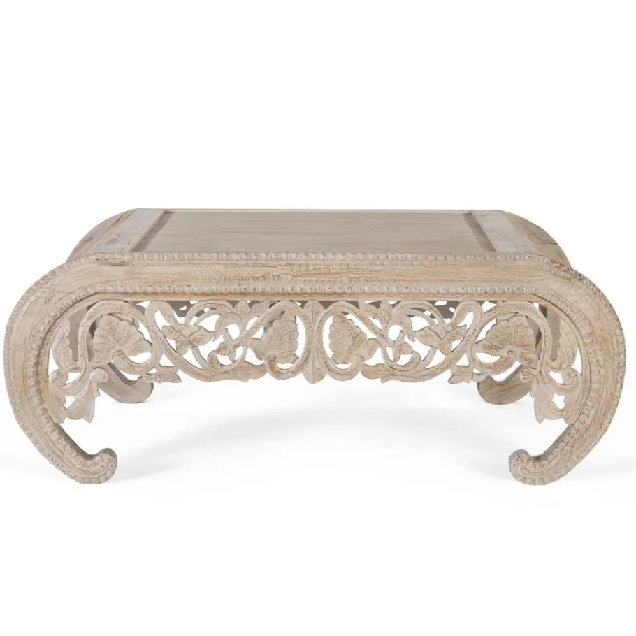 Best Wohnen Vintage Opiumtisch in Mangoholz White Wash - Hovalta