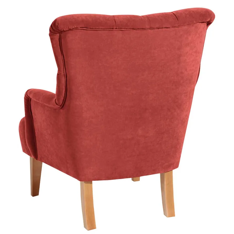 Clearance Wohnen Vintage Sessel in Terracotta Velours - Granna