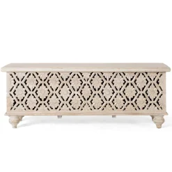 Best Wohnen Vintage Truhe in Mangoholz White Wash - Sisperza