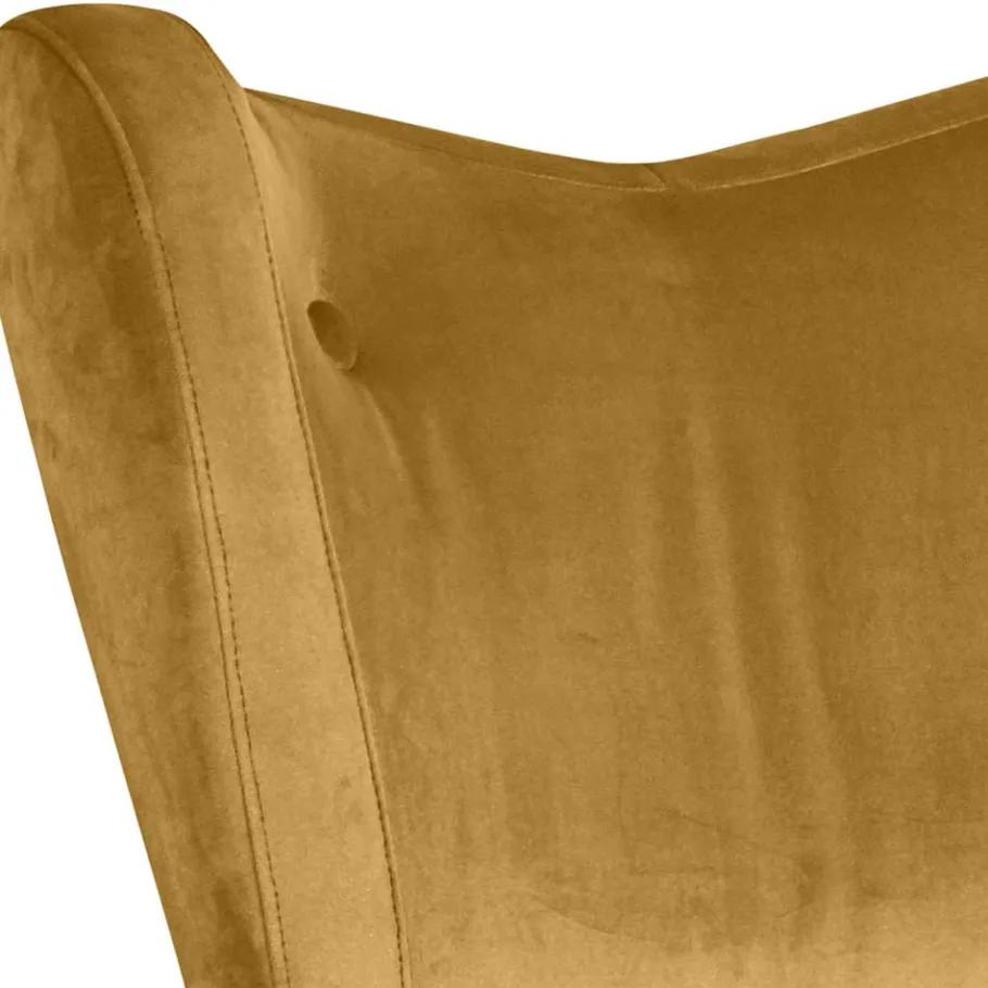 Sale Wohnen Vintagesessel aus Samtvelours in Gelb - Plexino