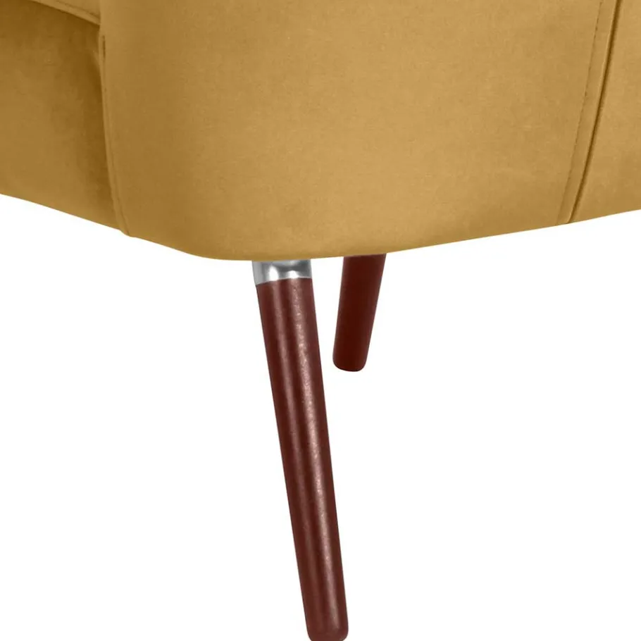 Sale Wohnen Vintagesessel aus Samtvelours in Gelb - Plexino