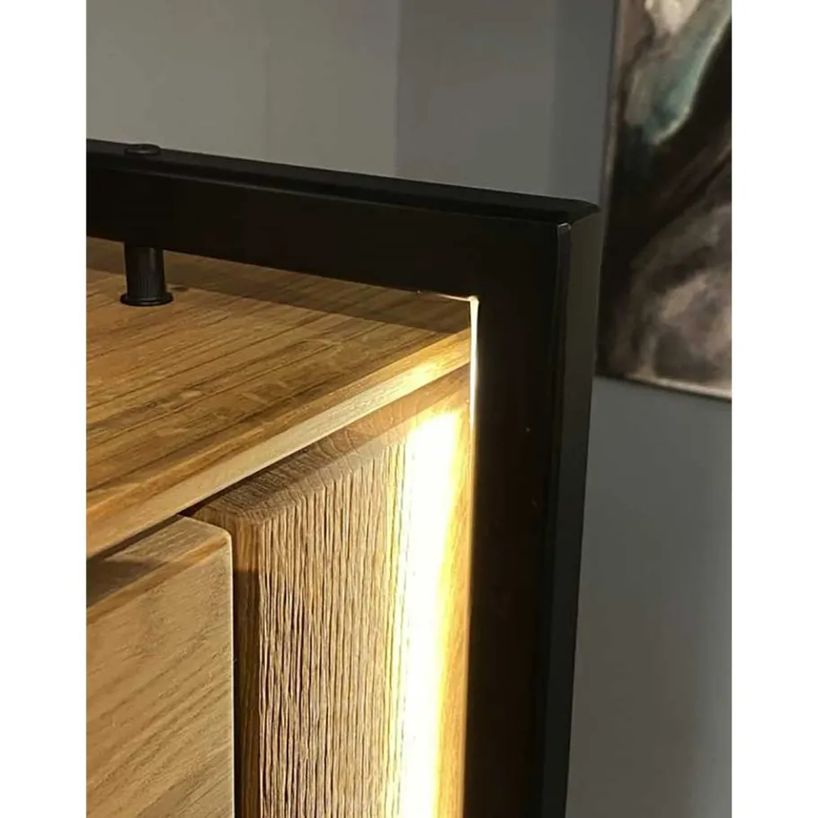 Wohnen Vitrine aus Asteiche Massivholz - Slaraduva