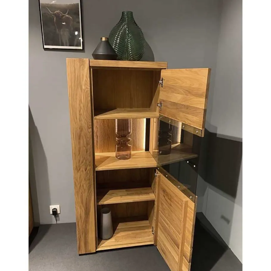 Hot Wohnen Vitrine aus Wildeiche geölt - Slaraduva
