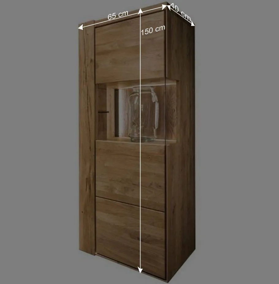 Hot Wohnen Vitrine aus Wildeiche geölt - Slaraduva