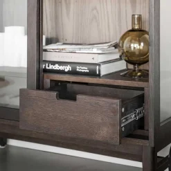 Sale Wohnen Vitrine in Dunkelbraun Eiche - Kuana
