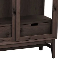 Sale Wohnen Vitrine in Dunkelbraun Eiche - Kuana