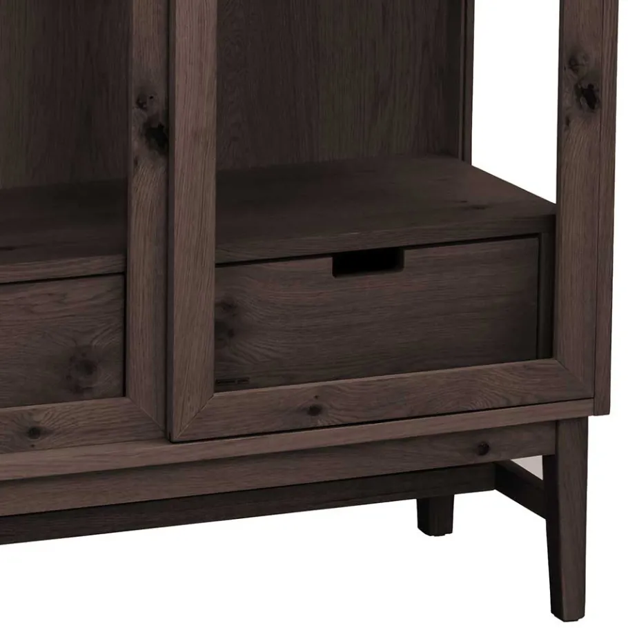 Sale Wohnen Vitrine in Dunkelbraun Eiche - Kuana