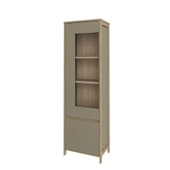 New Wohnen Vitrine in Eukalyptus und Eiche Optik - Promo
