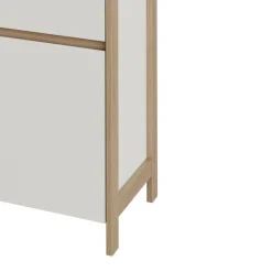 Online Wohnen Vitrine in Weiß und Eiche Dekor - Ovidio