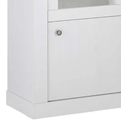 New Wohnen Vitrine in weißer Holzoptik Pinie - Liancos