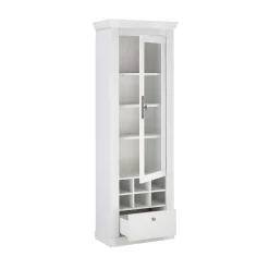 Best Wohnen Vitrinenschrank in Holzoptik Pinie weiß - Liancos