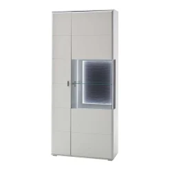Best Wohnen Vitrinenschrank in Weiß & Anthrazit - Hazime