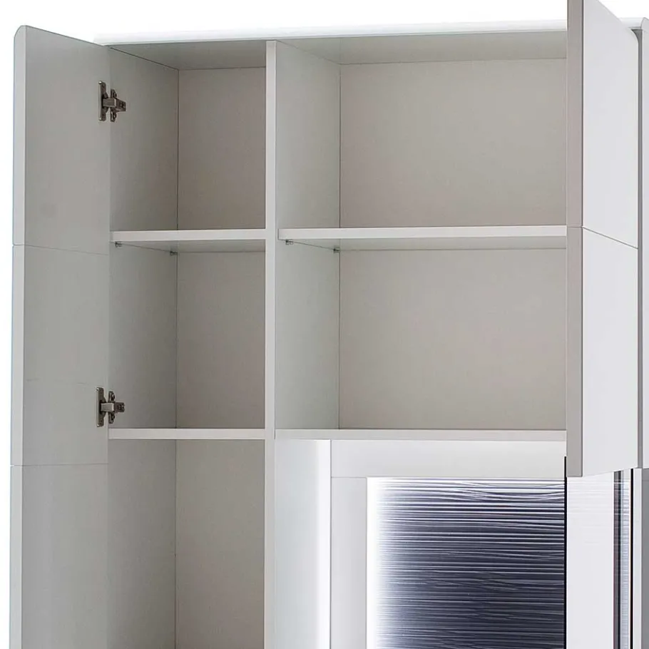 Best Wohnen Vitrinenschrank in Weiß & Anthrazit - Hazime