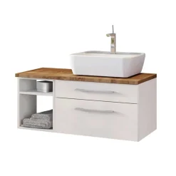 Clearance Wohnen Wand Waschbeckenschrank Set 90cm - Enwicos (dreiteilig)
