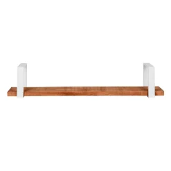 Discount Wohnen Wandboard aus Mangoholz & Metall Weiß - Siza