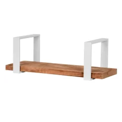 Discount Wohnen Wandboard aus Mangoholz & Metall Weiß - Siza