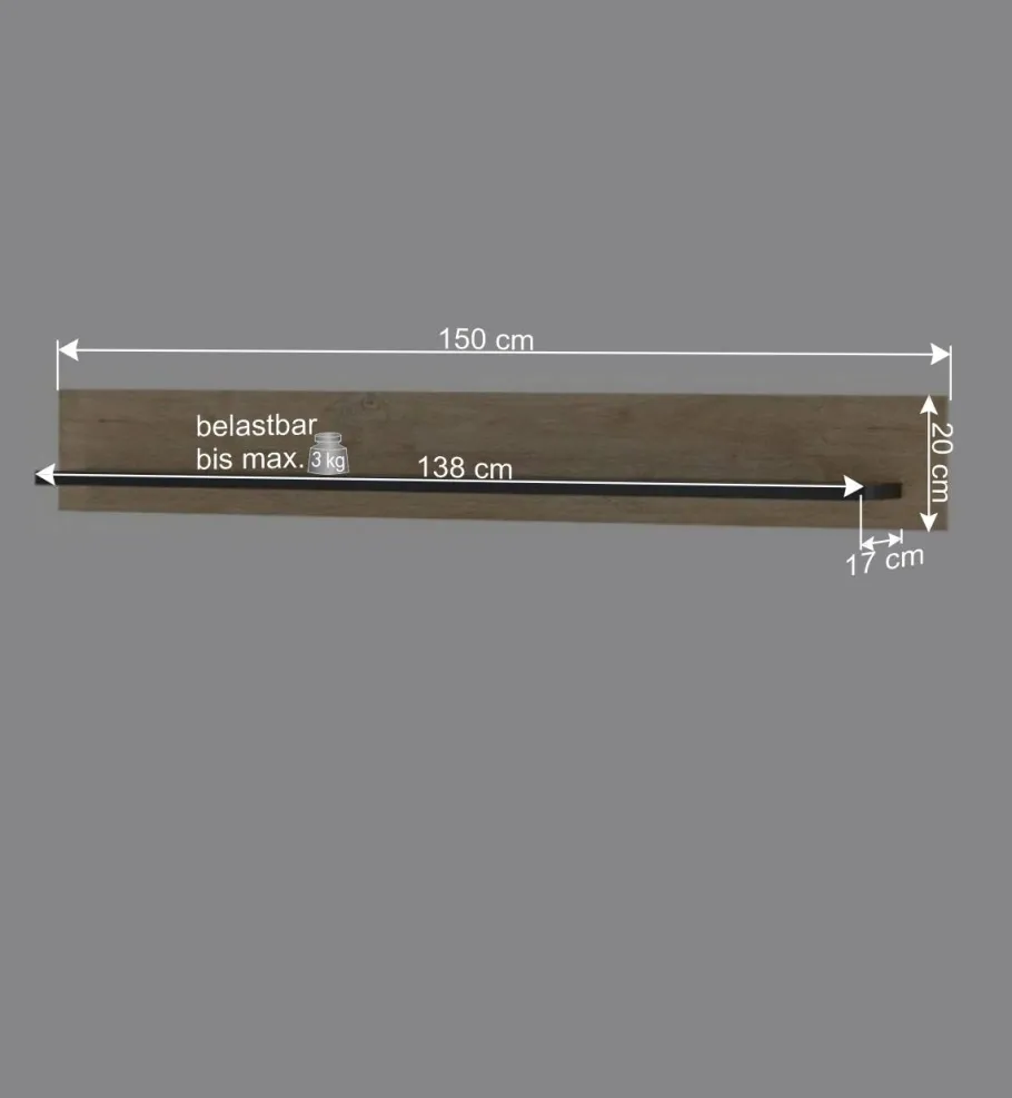 Best Wohnen Wandboard in Eiche Gold Holzoptik - Hengas