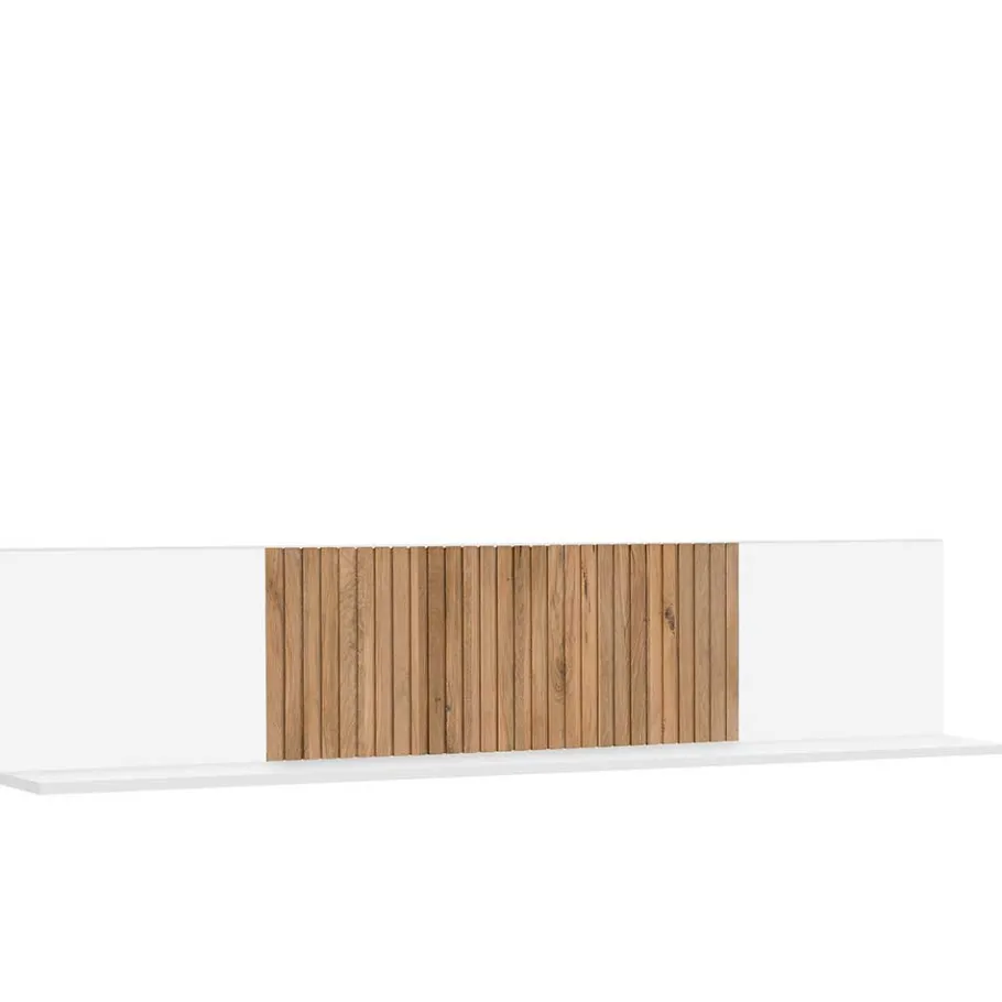 Outlet Wohnen Wandboard in Weiß mit Eiche Bianco - Miloris