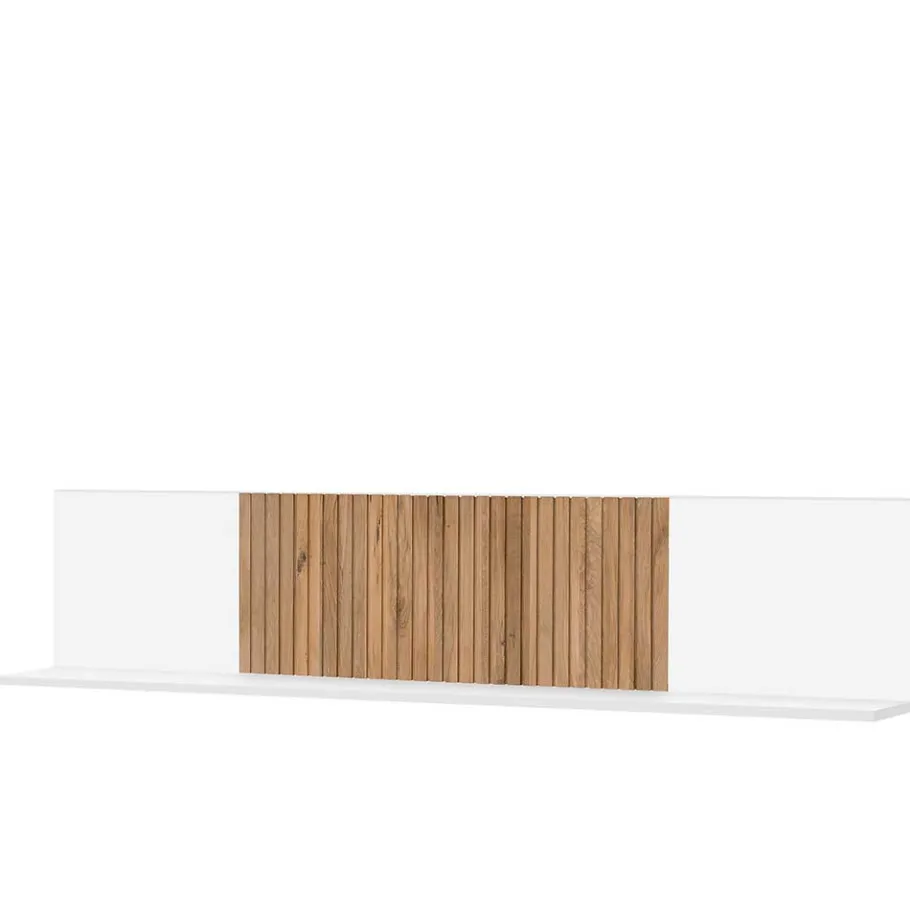 Outlet Wohnen Wandboard in Weiß mit Eiche Bianco - Miloris