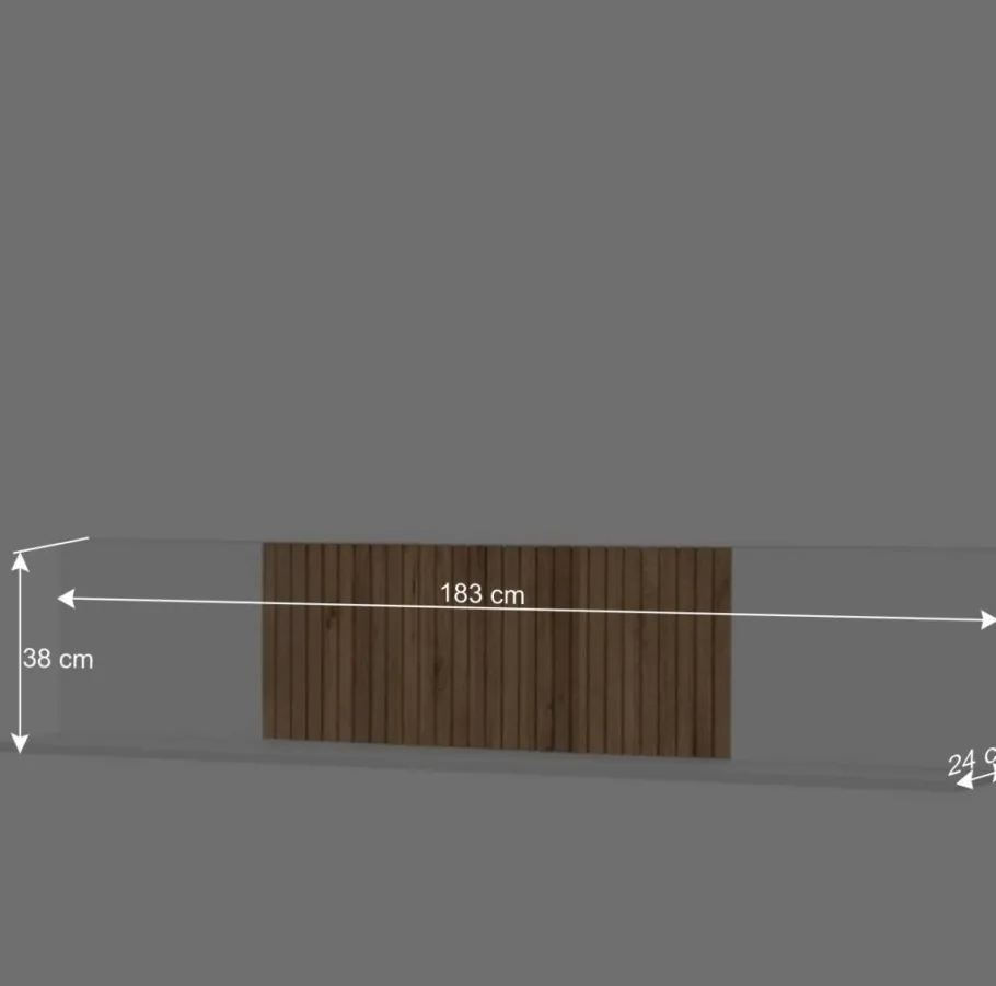 Outlet Wohnen Wandboard in Weiß mit Eiche Bianco - Miloris