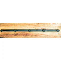 Outlet Wohnen Wandgarderobe aus Metall & Eichenholz - Cornello