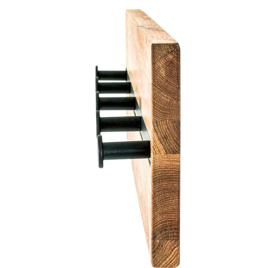 Outlet Wohnen Wandgarderobe aus Metall & Eichenholz - Cornello