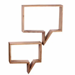 Discount Wohnen Wandregale im Set Vislan im Sprechblasen Design (zweiteilig)