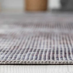 Clearance Wohnen Waschbarer Teppich in Blaugrau und Terracotta - Ursela