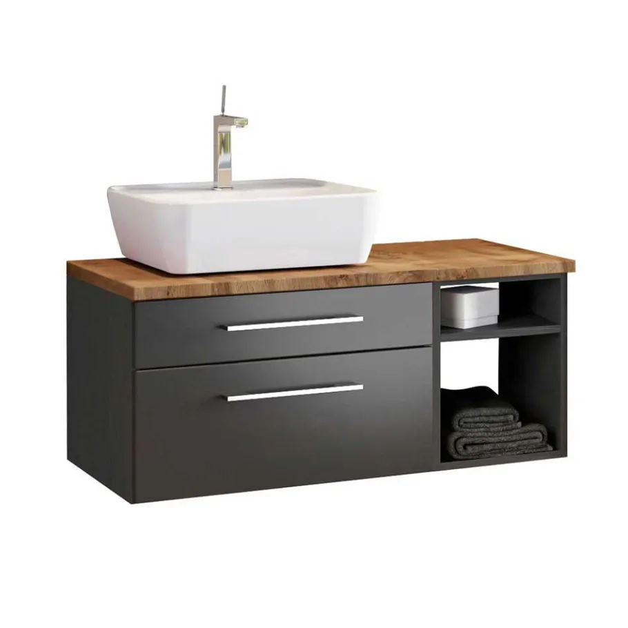 Hot Wohnen Waschbecken mit Schrank als Set - Estregos (dreiteilig)