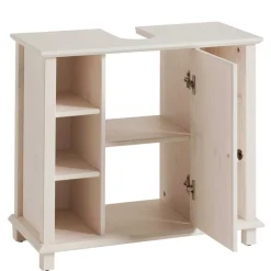 Wohnen Waschbeckenschrank aus Holz in Weiß - Cilao