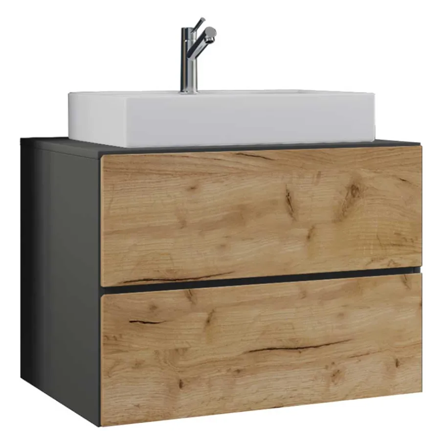 Outlet Wohnen Waschbeckenschrank mit Aufsatzbecken - Effect