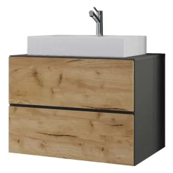 Outlet Wohnen Waschbeckenschrank mit Aufsatzbecken - Effect