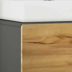 Outlet Wohnen Waschbeckenschrank mit Aufsatzbecken - Effect