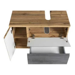 Hot Wohnen Waschbeckenschrank mit Tür & Klappe & Schublade - Mia