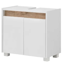 Clearance Wohnen Waschbeckenunterschrank in Weiß & Wildeiche - Etravia