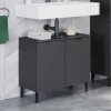 Discount Wohnen Waschbecken-Unterschrank in Dunkelgrau - Quado