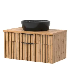 Best Wohnen Waschkonsole & LED Spiegel & Hängeschrank - Crystoga I (dreiteilig)
