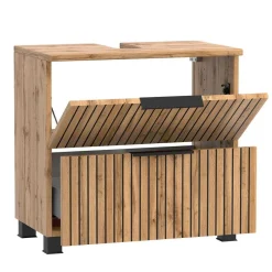 Best Wohnen Waschkonsole & Midischrank & LED Spiegel - Crystoga (dreiteilig)